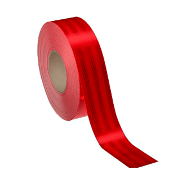 Cinta reflectiva reflejante Rojo fluorescente 45 m para autos, camiónes, etc 