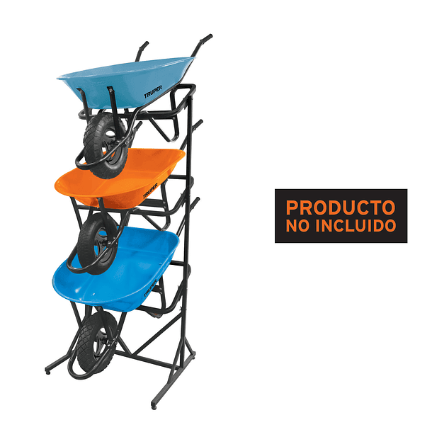 RACK MUEBLE EXHIBIDOR PARA 3 CARRETILLAS 80x196x76cm TRUPER 