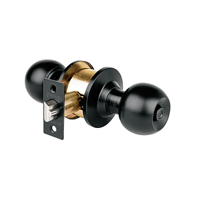 CERRADURA PERILLA ESFERA NEGRO PARA HABITACION HERMEX