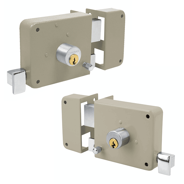 CERRADURA DE SOBREPONER INSTALA FACIL IZQUIERDA HERMEX 