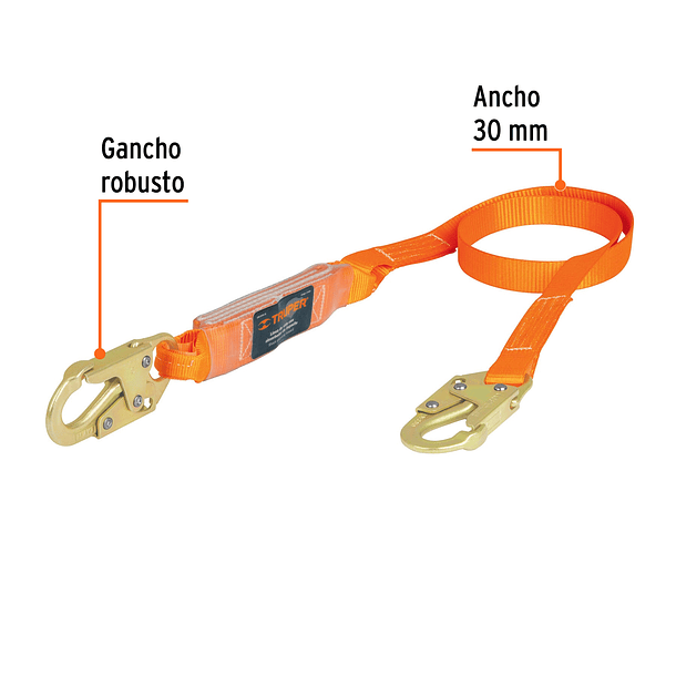 LINEA VIDA CON AMORTIGUADOR 2,268 kg ANSI TRUPER 2