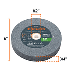 AMOLADORA DE BANCO PIEDRA 6” 1/2 HP 220V 370W TRUPER 3