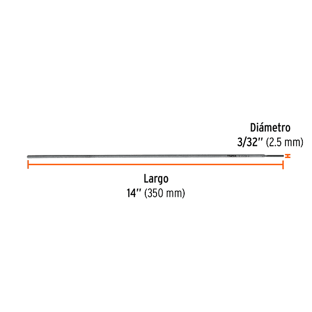 ELECTRODO DIAMETRO DE 3/32” BOLSA 1KG USO PESADO TRUPER 3