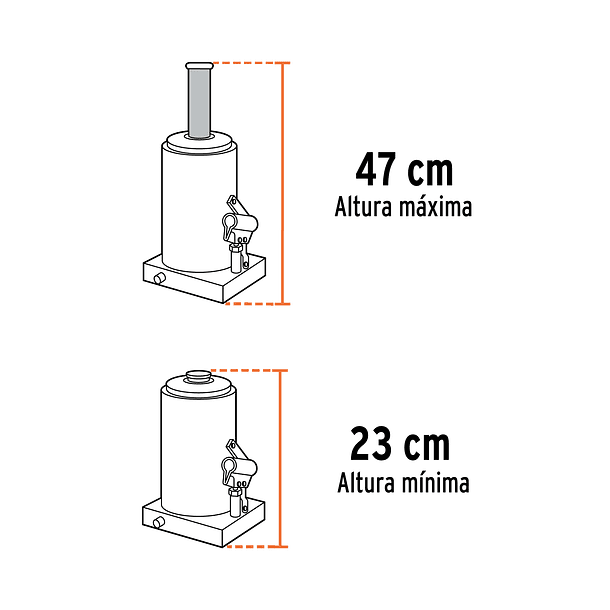 GATA HIDRAULICA DE BOTELLA 08 TONELADAS TRUPER 3