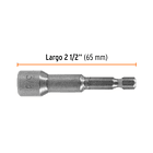 ESTUCHE 5 DADOS MAGNETICOS 3/8” LARGO 2 1/2” 65mm TRUPER 3