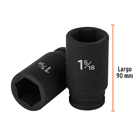 DADO DE IMPACTO HEXAGONAL PULG 1 5/16” ENCASTRE 3/4” TRUPER