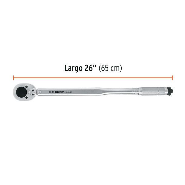 TORQUIMETRO NICROMETRICO 50-300 LB-FT ENCASTRE 3/4” TRUPER 1