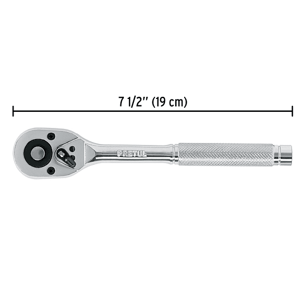 RATCHET LARGO 7 1/2’ 19cm ENCASTRE 3/8” PRETUL 1