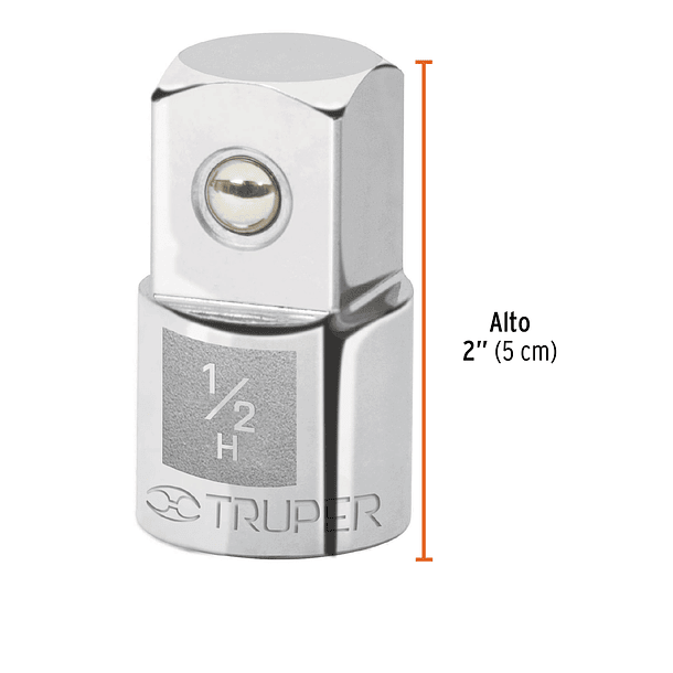 ADAPTADOR PARA MATRACA ALTO 2” 5cm H 1/2” M 3/4” TRUPER 