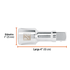 EXTENSION PARA MATRACA ENCASTRE 3/4” LARGO 4” 10cm TRUPER