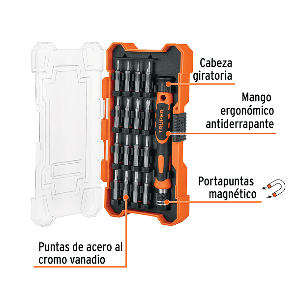 DESARMADOR DE JOYERO CON 16 PUNTAS TRUPER 2