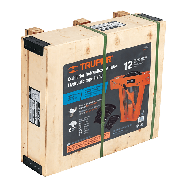 DOBLADOR HIDRAULICO PARA TUBOS 12 TON 1/2” A 2” TRUPER 3