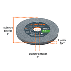 PIEDRA PARA AMOLADORA BANCO DIAMENTRO 6” GRANO 60 3/4 TRUPER 1