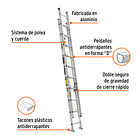 ESCALERA TELESCOPICA ALUMINIO 150kg 20 PELDAÑOS 4.9m TRUPER 2