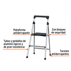 ESCALERA PLEGABLE ALUMINIO 150kg 2 PELDAÑOS 2.6m TRUPER 2