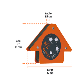 ESCUADRA MAGNETICAS CAPACIDAD DE CARGA 11kg 25LB TRUPER