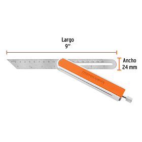 ESCUADRA AJUSTABLE MANGO ALUMINIO 9” 23cm TRUPER