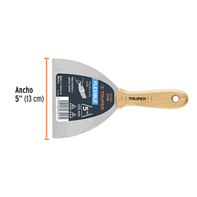 ESPATULA FLEXIBLE ACERO CARBONO ANCHO 5” 13cm TRUPER