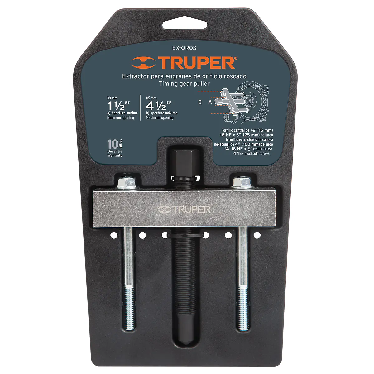 EXTRACTOR PARA ENGRANES Y ORIFICIOS ROSCADO 3/4” TRUPER | MCR suministros