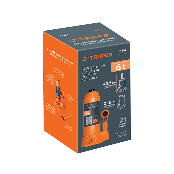 GATA HIDRAULICA DE BOTELLA 06 TONELADAS TRUPER 4