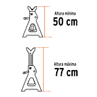 CABALLETE PARA AUTOS CAJA 2 PIEZAS CAPACIDAD 12 TON TRUPER 3