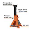 CABALLETE PARA AUTOS CAJA 2 PIEZAS CAPACIDAD 3 TON TRUPER 2