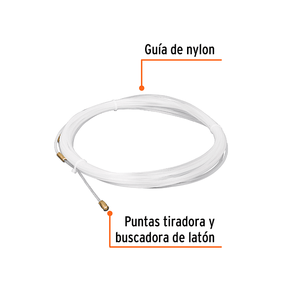 GUIA DE NYLON PASA CABLE LARGO 10 METROS TRUPER 2