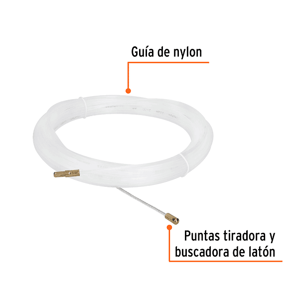 GUIA DE NYLON PASA CABLE LARGO 15 METROS TRUPER 2