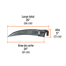 GUADAÑA TIPO ESPAÑOLA 13 X 65cm TRUPER