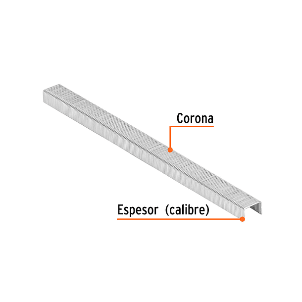 GRAPA CORONA 3/8” CALIBRE 22 LARGO 1/4” 6mm TRUPER 2