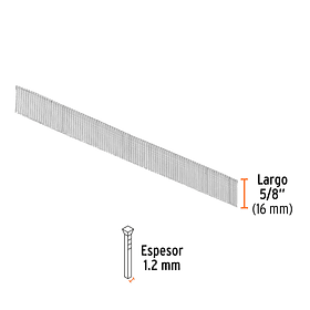 CLAVOS PARA CLAVADORA CALIBRE 18 CAJA 5000 PZA 5/8” TRUPER