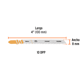 HOJA SIERRA ZANCO T MADERA CORTE RAPIDO 1/8”- 1 3/16” TRUPER