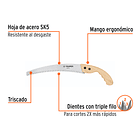 SERRUCHO DE PODA HOJA CURVA MANGO DE MADERA 12” 30cm TRUPER 2