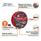 MANGUERA REFORZADA 4 CAPAS DIAMETRO 5/8” ROLLO 20m TRUPER 2