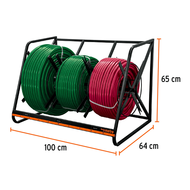 RACK TUBO DESPACHADOR DE MANGUERAS 65 X 100 X 64 cm TRUPER 1