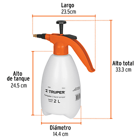 FUMIGADOR DOMESTICO CAPACIDAD 2L 0.5 GALONES TRUPER