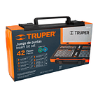 JUEGO DE 42 PUNTAS MIXTA ENCASTRE 1/2” 3/8” 30mm 75mm TRUPER 5