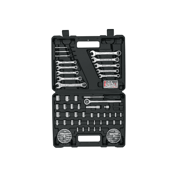 JUEGO DE LLAVES Y DADOS 71 PIEZAS ENCASTRE 1/4” 3/8” PRETUL 1