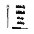 JUEGO DE DADOS Y RATCHET BLISTER 21 PIEZAS 1/4” 3/8” PRETUL 4