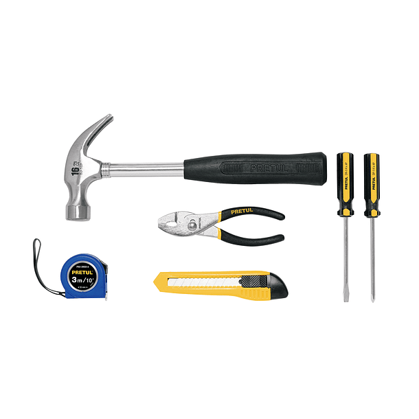 JUEGO DE HERRAMIENTAS 6 PIEZAS PRETUL 1