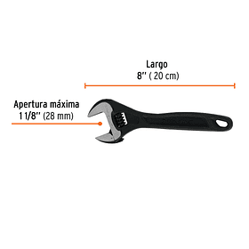 LLAVE FRANCESA FOSFATADA 8” 20cm APERTURA 1 1/8” TRUPER