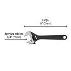 LLAVE FRANCESA FOSFATADAS LARGO 15cm APERTURA 3/4” PRETUL 1