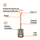 LAMPA RECTA CLASSIC 22x51x107cm TRUPER 2