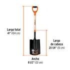 LAMPA RECTA PUÑO Y T-2000 22x51x104cm ESPESOR 1.8mm TRUPER 1