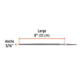 LIMA REDONDA LARGO 8” 20cm ESPESOR 5/16” TRUPER