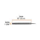 LIMA MEDIA CAÑA LARGO 12” ANCHO 1 3/16 ESPESOR 3/8” TRUPER 1