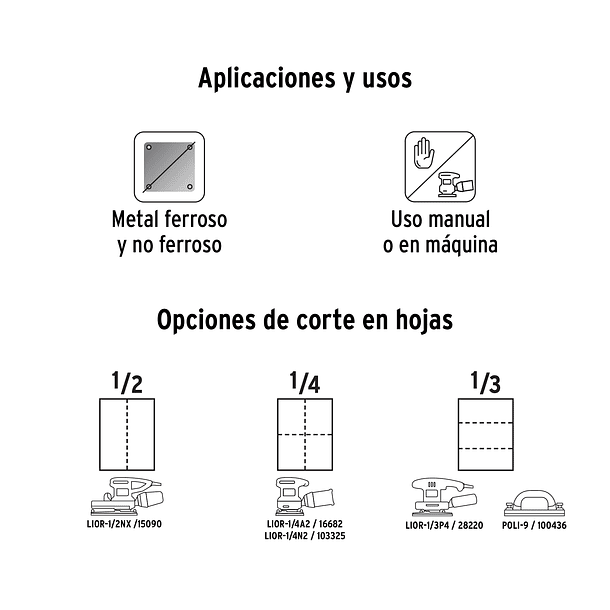 LIJA ESMERIL NEGRA 28X23cm GRANO 36 BOX 25 PIEZAS TRUPER 3