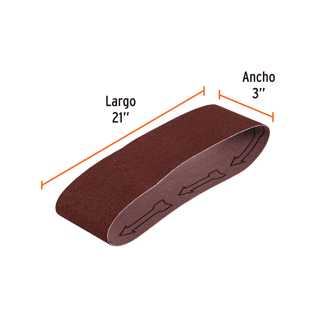 LIJA BANDA PARA MADERA 8x53cm GRANO 40 BOLSA 5 PZA TRUPER 1