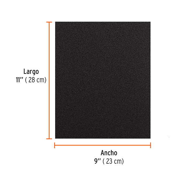 LIJA DE AGUA 28x23cm GRANO 80 BOX 25 PIEZAS TRUPER 1