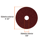 DISCO DE LIJA DIAMENTRO 4 1/2” GRANO 36 BOLSA 5 PZA TRUPER 1